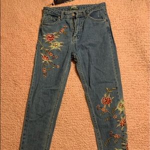 Floral Jeans NWT
